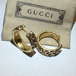 Gucci floral embossed earrings